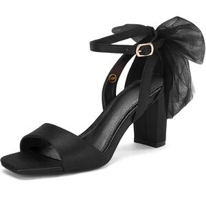 Bow Tie Chunky Heels